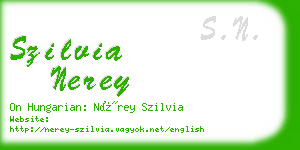 szilvia nerey business card